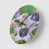 クラウンフラワーウォール時計 ラウンド壁時計 (傾斜)