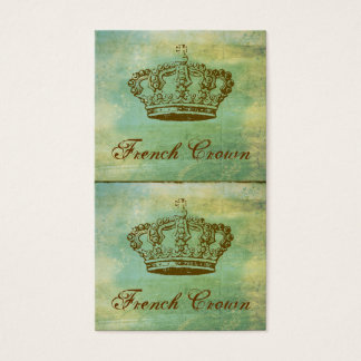 クラウンフランスのミニカードまたはつるラベル緑