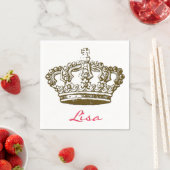 クラウンフランスの紙パーソナライズされたナプキンス スタンダードカクテルナプキン (インサイチュ)