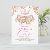 クラウンプリンセスバラファーストバースデーパーティー 招待状 (スタンド正面)