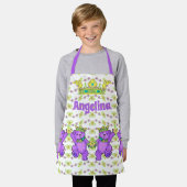 クラウンプリンセスパープルベア エプロン (着用した状態)