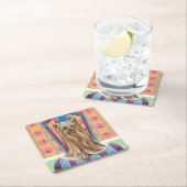 クラウンプリンセスヨークシャーテリア スクエアペーパーコースター (インサイチュ)