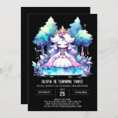 クラウンプリンセス誕生日 招待状 (正面/裏面)