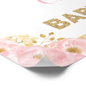 クラウンプリンセス赤面フローラベビーシャワーウェルカム ポスター (角)