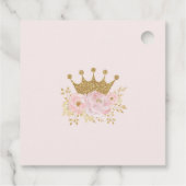 クラウンプリンセス赤面フローラ金ゴールドグリッター誕生日 フェイバータグ (裏面)