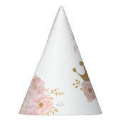 クラウンプリンセス赤面金ゴールドフローラ誕生日ガール パーティーハット (左)