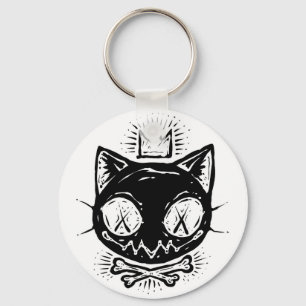 クラウンヘッドの猫のドクロ キーホルダー