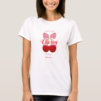 クラウンベリーのピンクの花嫁介添人ギフト Tシャツ
