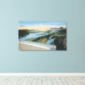 クラウンポイントからのコロンビア川峡谷 キャンバスプリント (インサイチュ (ウッドフロア))