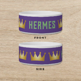 クラウンマルディグラスドッグキャットペット ボウル