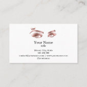 クラウンメイクアップアーティストによるまつ毛バラ金ゴールド 名刺 (裏面)