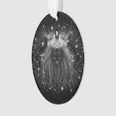 クラウンモノグラム付きスターライトライオン オーナメント (正面)