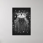 クラウンモノグラム付きスターライトライオン キャンバスプリント (正面)