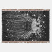 クラウンモノグラム付きスターライトライオン スローブランケット (正面)