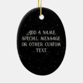 クラウンモノグラム付きスターライトライオン セラミックオーナメント (裏面)