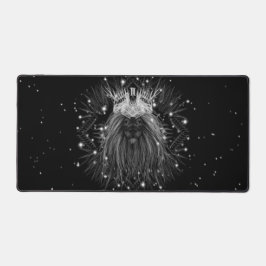 クラウンモノグラム付きスターライトライオン デスクマット