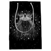 クラウンモノグラム付きスターライトライオン ミディアムペーパーバッグ (正面)