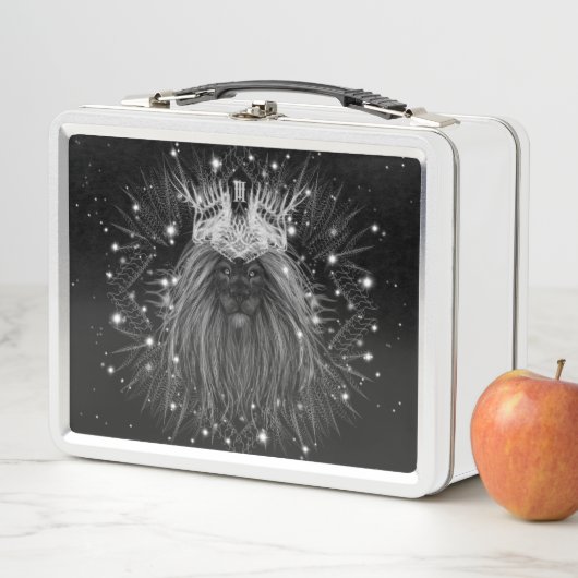 クラウンモノグラム付きスターライトライオン メタルランチボックス (インサイチュ)