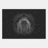 クラウンモノグラム付きスターライトライオン ラッピングペーパーシート (正面2)