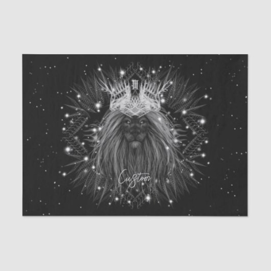 クラウンモノグラム付きスターライトライオン 薄葉紙 (正面)