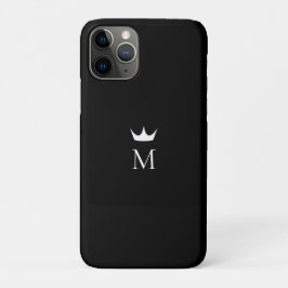 クラウンモノグラム ブラック＆ホワイト iPhone 11 PROケース