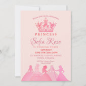 クラウンリトルプリンセス誕生日パーティー 招待状 (正面)
