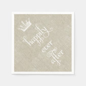 クラウンリネン・ナプキンスの後で幸せに スタンダードカクテルナプキン (正面)