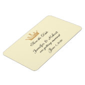 クラウンリージェンシーの金ゴールドアイボリーウェディング日付を保存 マグネット (左側)