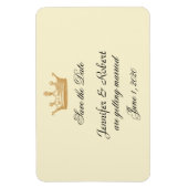 クラウンリージェンシーの金ゴールドアイボリーウェディング日付を保存 マグネット (縦)