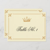 クラウンリージェンシーイン金ゴールドとアイボリーテーブル番号 ポストカード (正面/裏面)