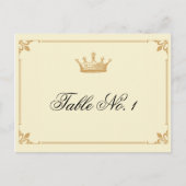クラウンリージェンシーイン金ゴールドとアイボリーテーブル番号 ポストカード (正面)