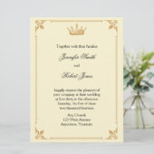 クラウンリージェンシーイン金ゴールドとアイボリー結婚ズ 招待状 (スタンド正面)