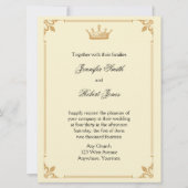 クラウンリージェンシーイン金ゴールドとアイボリー結婚ズ 招待状 (正面)