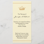 クラウンリージェンシーイン金ゴールドとアイボリー結婚式 プログラム (正面)
