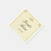クラウンリージェンシーイン金ゴールドとアイボリー スタンダードカクテルナプキン (角)