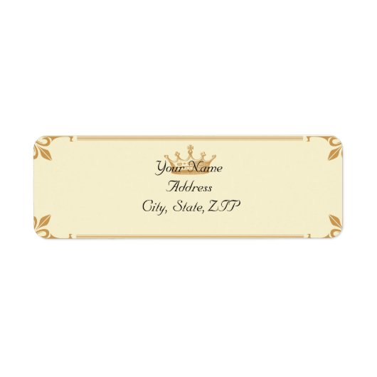 クラウンリージェンシーイン金ゴールドとアイボリー ラベル (正面)