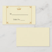 クラウンリージェンシーイン金ゴールド結婚アイボリーズ座席表 プレイスカード (正面/裏面)