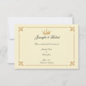 クラウンリージェンシー金ゴールドとアイボリー保存日付 セーブザデート (正面)