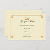 クラウンリージェンシー金ゴールドとアイボリー保存日付 セーブザデート (正面/裏面)