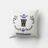 クラウンリースモノグラム「W」 クッション (裏面)