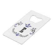 クラウンリースモノグラム'E' クレジットカード栓抜き (裏面アングル)