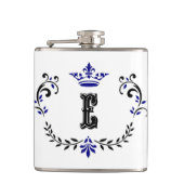 クラウンリースモノグラム'E' フラスク (正面)