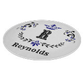 クラウンリースモノグラム'Rパーソナライズされた' カッティングボード (角)