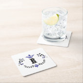 クラウンリースモノグラム'R' スクエアペーパーコースター (インサイチュ)