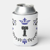 クラウンリースモノグラム'T' 缶クーラー (缶正面)