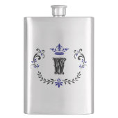 クラウンリースモノグラム'W' フラスク (正面)