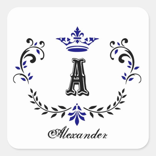 クラウンリースAモノグラム結婚ズ スクエアシール (正面)