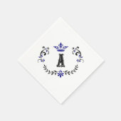 クラウンリースAモノグラム スタンダードカクテルナプキン (角)