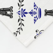 クラウンリースAモノグラム フリースブランケット (角)