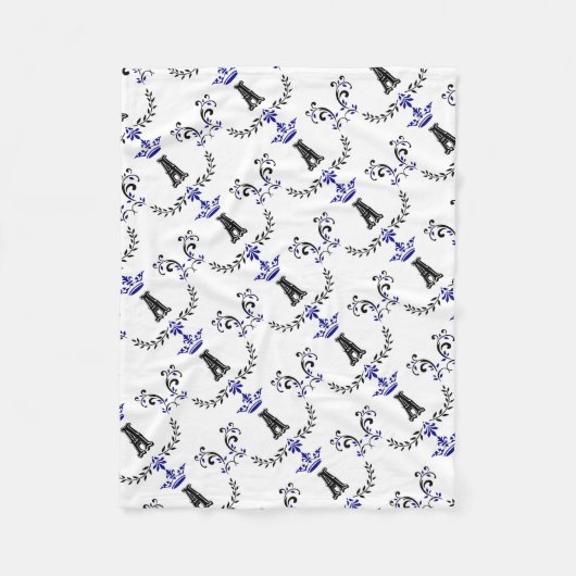 クラウンリースAモノグラム フリースブランケット (正面)